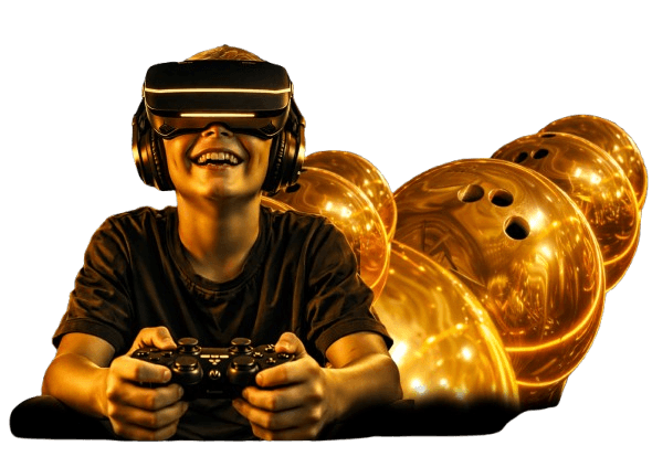 Child with VR headset
